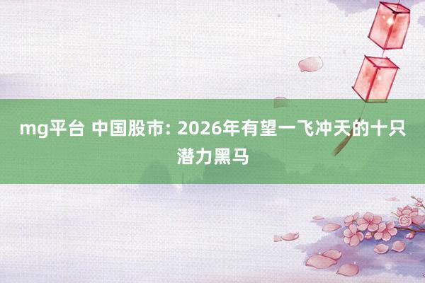 mg平台 中国股市: 2026年有望一飞冲天的十只潜力黑马