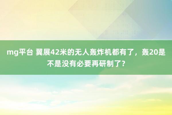 mg平台 翼展42米的无人轰炸机都有了，轰20是不是没有必要再研制了？