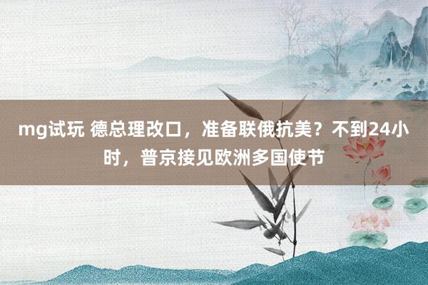 mg试玩 德总理改口，准备联俄抗美？不到24小时，普京接见欧洲多国使节