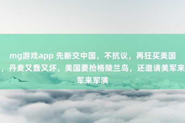 mg游戏app 先断交中国，不抗议，再狂买美国武器，丹麦又蠢又坏，美国要抢格陵兰岛，还邀请美军来军演