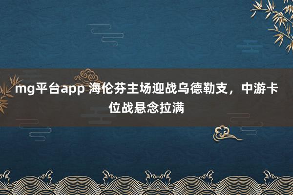 mg平台app 海伦芬主场迎战乌德勒支，中游卡位战悬念拉满